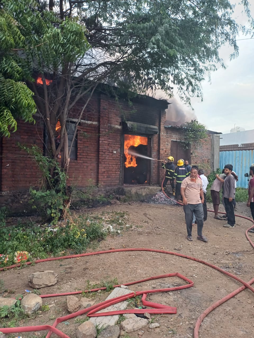 A fire suddenly broke out today at the establishment known as S.P. Enterprises.