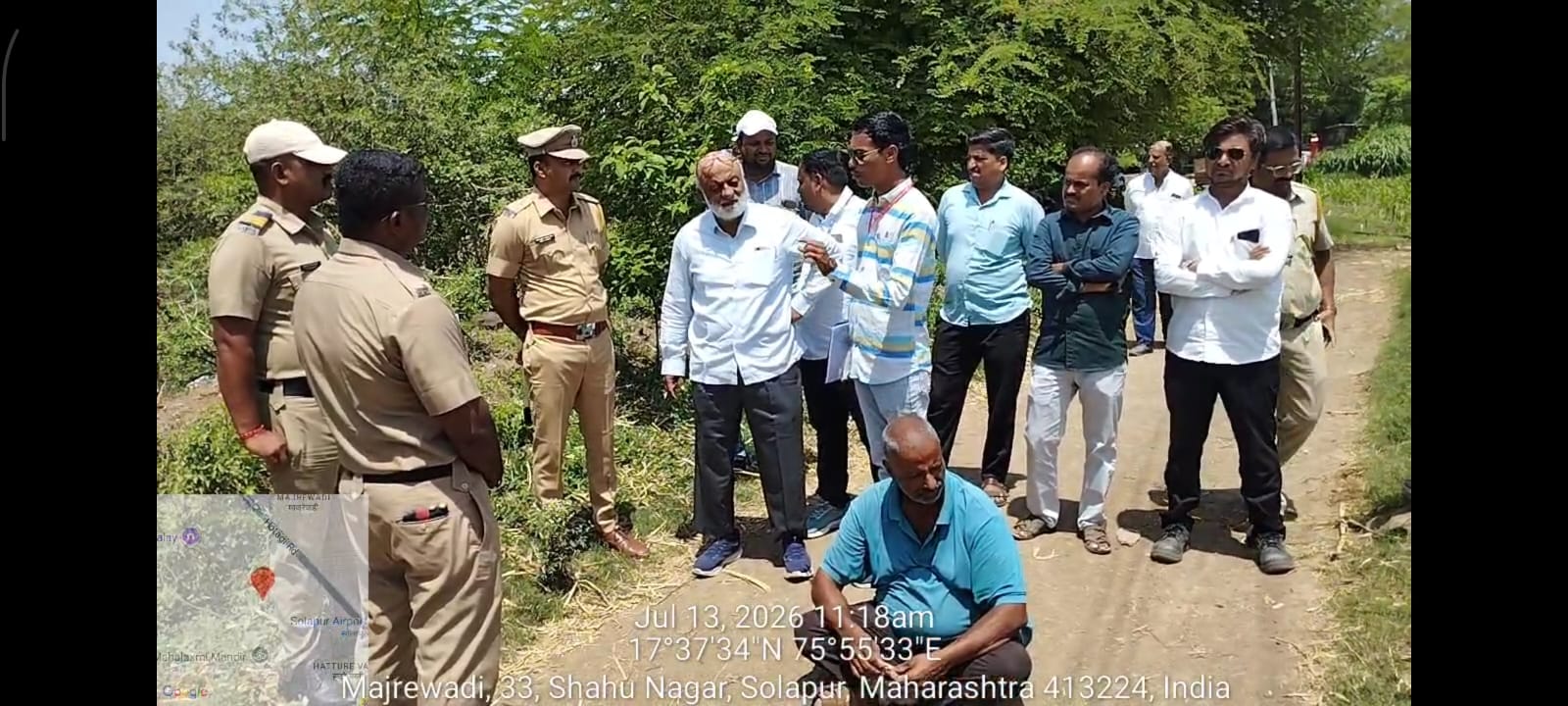 Case registered against Mr. Nitoji Shankarrao Bhopale for obstructing work on Nala No. 1.