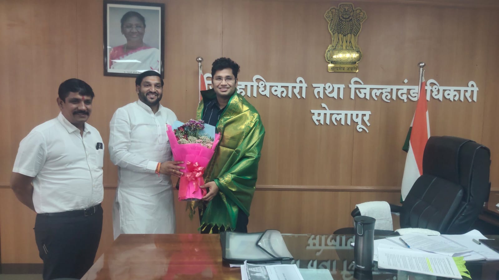 नूतन जिल्हाधिकारी म्हणून कार्तिकेयन. एस यांनी जिल्हाधिकारी म्हणून पदाभार स्वीकारलं